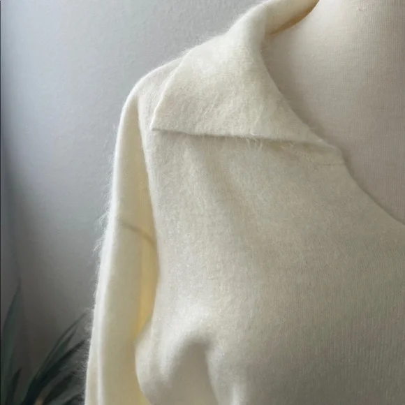 Lilysilk 100% Cashmere Collared Sweater. - Picture 5 of 12
